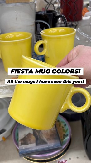 All the gorgeous Fiesta Mug colors I have seen this year so far?! What’s your favorite and would take any of these colors home? Happy thrifting peeps! #fiestaware #fiestawareaddict #fiestamugs #thriftedandstyled #thriftedhomestyle #thrifter #thriftandtell #thriftaddict #thriftaholic #thriftanak #thriftyshopper #thriftyfinds #thriftydecor #thriftcolorfully #thriftedstyle #stylethrift #homerlaughlin