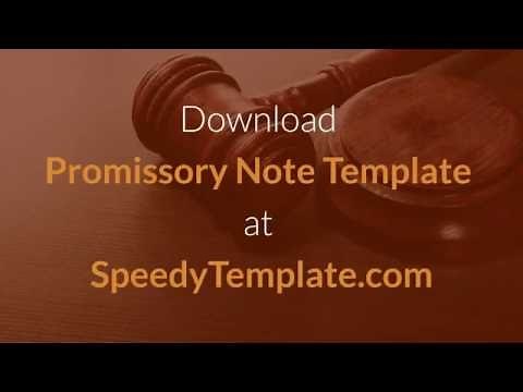 Promissory Note Template - How to Write a Promissory Note?