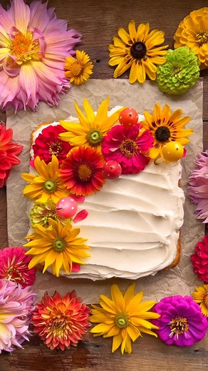 Chamomile Tea Cake 🌼🍰🫖 2 cups All Purpose Flour 1 1/2 cups Granulated Sugar 3 1/2 tsp Baking Powder 1 tsp salt 1/2 Cup Oil (your favorite) 3 Eggs (at room temp) 1 cup Milk (at room temp) 1/3 cup dried chamomile (ground into powder) Preheat oven to 350°. Grease a 9 x 9 cake pan and line with parchment paper. Set aside. Combine the flour, sugar, baking powder, and salt. Sift to combine. Add the oil, eggs, milk and chamomile. Mix by hand or with an electric mixer until evenly combined and lump f