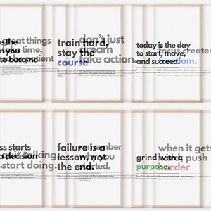 Motivational Posters Set of 50 Prints, Typography Poster, Inspirational Wall Art, Home Office Wall Art, Uplifting Quote, Motivational Prints - Etsy