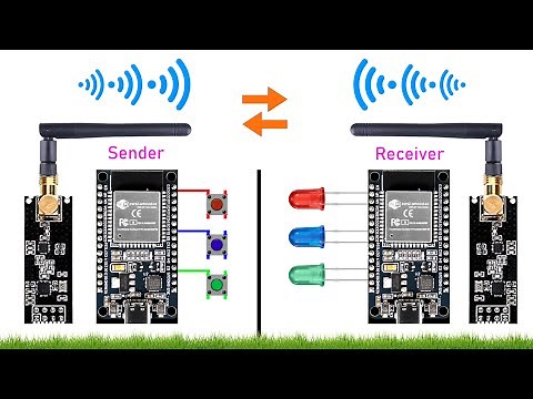 ESP32 + nRF24L01 PA LNA Wireless LED Control | 3 Buttons & 3 LEDs | Full Transmitter & Receiver DIY