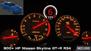 How fast is 900 HP Nissan Skyline GT-R R34? Acceleration and Top Speed Run in Tokyo Highway | Carluxius