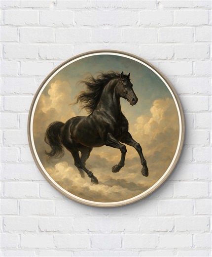 Black Horse Above the Clouds Cross Stitch Pattern: Horse Embroidery Pdf (digital Download) - Etsy