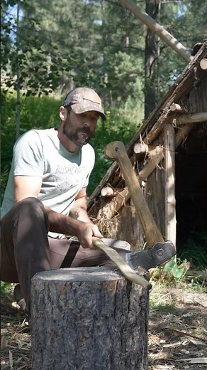 Cable Backed SURVIVAL BOW | Hatchet Only #primitiveskills #survivalskills #survival #primitivebow