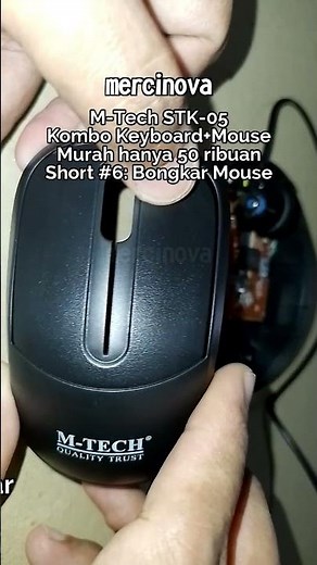 Bongkar Mouse M-Tech STK-05 Kombo Keyboard & Mouse Murah Banget (Short video #6: Bongkar Mousenya)