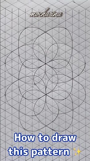 花刺しの描き方🌸 How to draw this sashiko pattern #shorts