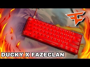 FAZE X DUCKY One Mini Keyboard All Red Unboxing