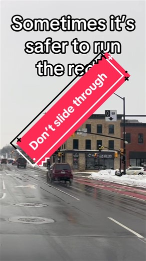 Don’t want to slide through that intersection #fail #traffic #dashcam #car #redlight