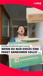 Seid ihr auch die Hauptannahmestelle für Pakete der Nachbarn? Klar, ist natürlich megalieb, das zu machen! Zudem muss niemand einem Paket unnötig hinterherfahren und die Nachbarn revanchieren sich bestimmt. Aber SWR3 Moderator Kemal scheint das ganze doch über den Kopf zu wachsen … 🤣 #Paketversand #PaketAnnehmen #Nachbarschaft #Nachbarn #Nachbarschaftshilfe #Comedy | SWR3