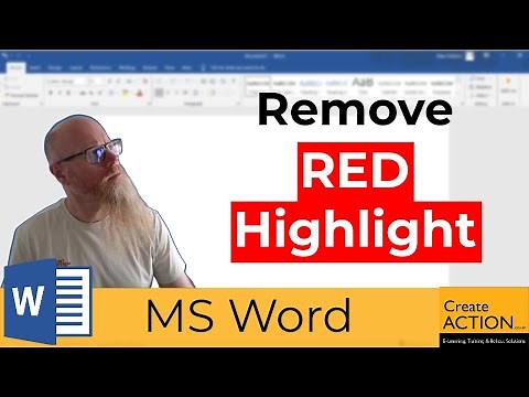 How to Remove Red Highlight in Microsoft Word