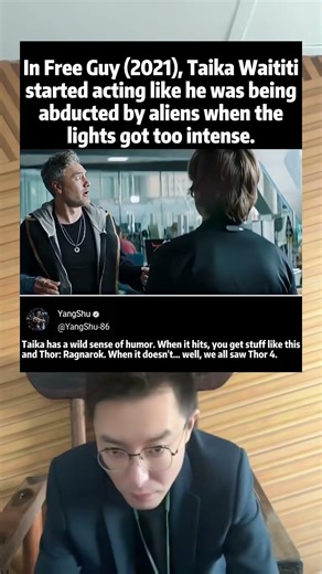 In Free Guy (2021), Taika Waititi Improvises an Alien Abduction Bit