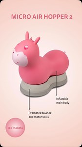 Bounce & Ride!  Meet the Micro Airhopper 2 – the perfect mix of bouncing fun and smooth scooting! Indoor or outdoor, it’s a ride like no other. #MicroAirhopper #JumpAndRide | Micro Mobility Worldwide | Facebook