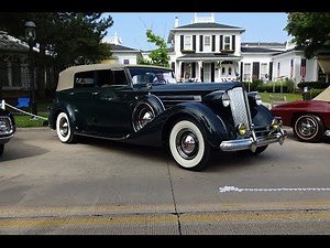 1937 Packard Model 1508 Convertible Sedan & V12 Engine Sound on My Car Story with Lou Costabile