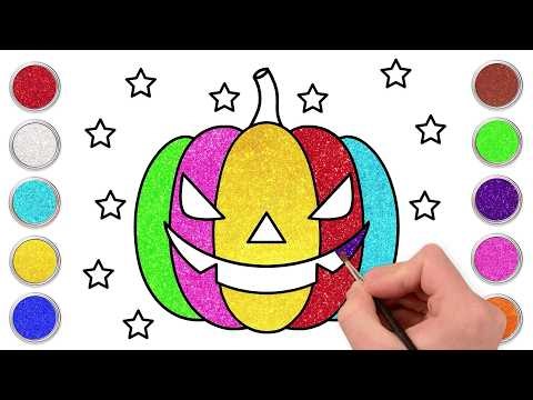 How To Draw Halloween Pumpkin🎃 Easy Drawing For Kids | Chiki Doodle