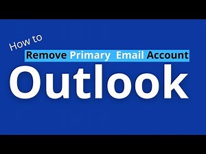 Remove Primary account from Outlook