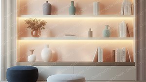 Pastel Zoom Background, White, Pink, Blue Shelf - Minimalist Virtual Background for Video Meetings, Streaming, Teams, Zoom, Skype - Etsy