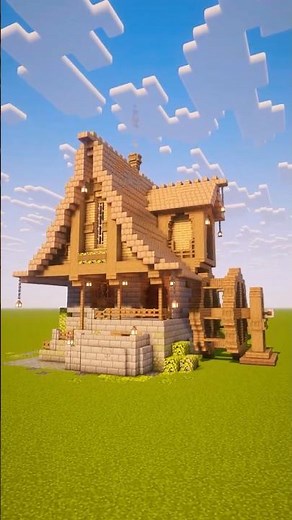 Minecraft Fantasy Mill House Tutorial Timelapse #minecraft #minecraftbuilding #minecrafttutorial