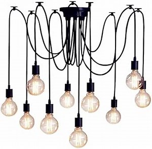Spider Light Chandelier Spider Pendant Light Fixture Edison Chandelier 10 arms Vintage Industrial Steampunk Hanging Ceiling Multi DIY