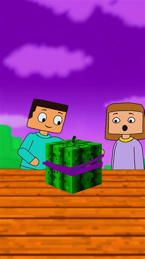 MINECRAFT WATERMELON 🍉 OC 2D Lab #animation #funnyanimation #animationmeme