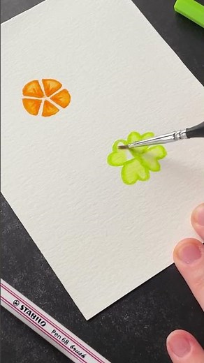 Cute flower tutorial with the STABILO Pen 68 brush 😍🧡🌈