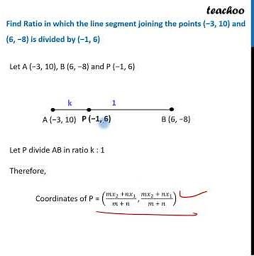 Chapter 1 Class 9 - Ganita Manjari Part 1 - Topic 6 - Section Formula, Mid point Formula (NCERT Q)