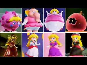 Super Mario Bros. Wonder - All Peach Transformations (Power-Ups & Wonder Effects)