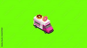 Donuts truck icon animation