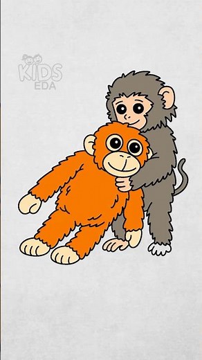 How To Draw Punch Monkey Easy Step by Step 🐵🥹 #KidsEda #HowToDraw #PunchMonkey #EasyDrawing