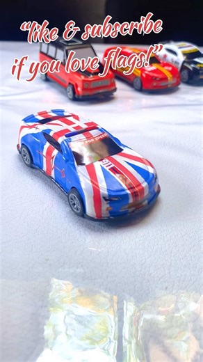 Mini Toy Car Makeover with UK Flag 🎨✨