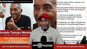 Arnaldo Tamayo Méndez: The First Black Man in Space | Black History That Makes You Go Hmm They told him the sky was the limit. He treated it like the starting line. 🚀✨ Arnaldo Tamayo Méndez was born into poverty in Cuba and orphaned at a young age. Decades later, he became the first Black man and first person of African descent to travel to space—proving that liberation doesn’t stop at borders… or at Earth’s atmosphere. In Episode 50 of Black History That Makes You Go Hmm, we explore how Tamayo