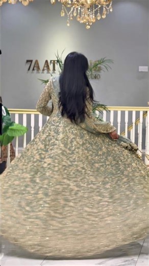 WATCH FULL👀 AMAZING NEW MOST BEAUTIFUL BRIDAL LONG DRESS WITH TRAIL BY 7AATRANG🫠❤️ #fyp #viral