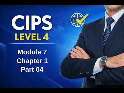 CIPS Level 4 | Module 7 | Chapter 1 | Part 04