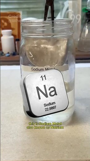 Sodium Metal, throw it into water and you will see the magic ! #facts #science