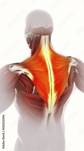 Trapezius muscle soreness and damage