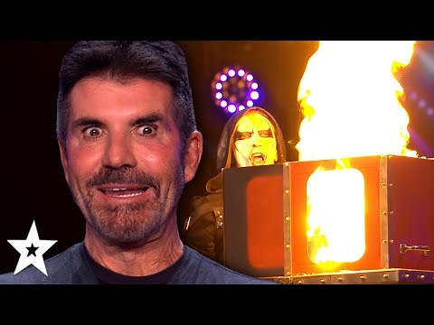 Simon Cowell is SET ON FIRE in a TERRIFYING Stunt on Britain's Got Talent!