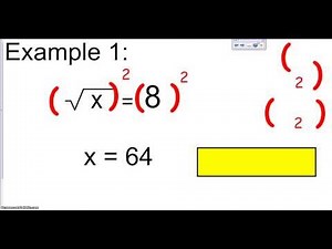 Solving Radical Equations - the easy way