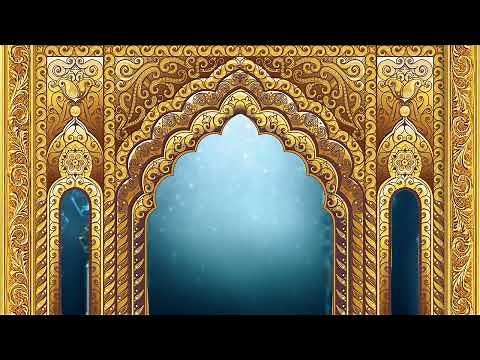 Ethnic Islamic Background with Golden Arch and Glass Effect in 4K | FREE TO USE | iforEdits