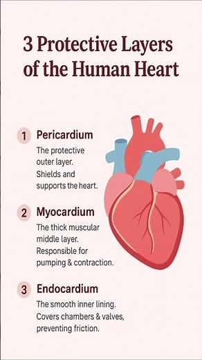 "💖 Layers of the Heart Explained in 60 Seconds | Anatomy Made Easy 🫀✨"