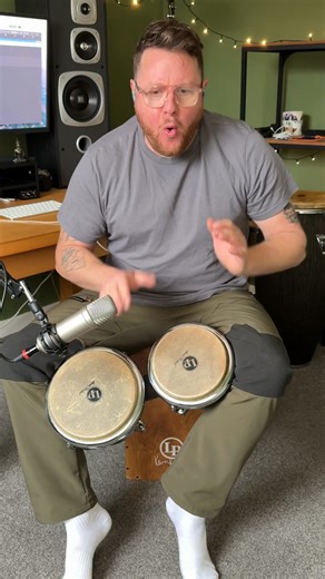 A little salsa improvisation on the bongos 🫡 #percussion #bongo #drums | Paul Jennings Music