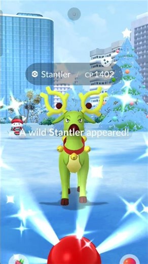 WINTER HOLIDAY PT-2 FIRST SHINY I GOT IS STANLER IN POKEMON GO ✨#pokemongo #pokemonchannel #shiny