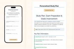 AI Enchanced Study Plan Generator