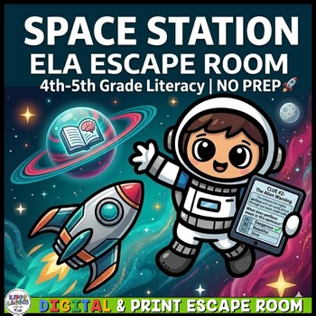 Reading Escape Room Game | 4th 5th Grade ELA End of Year Review NO PREP Activity