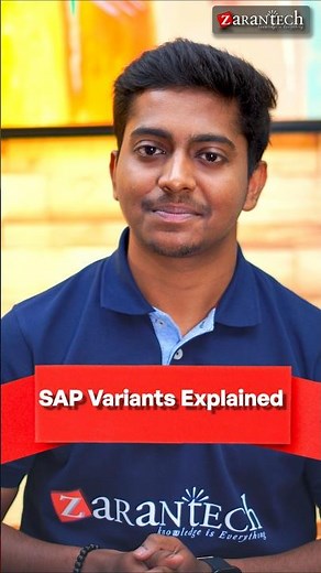 SAP Variants Explained | ZaranTech #Shorts