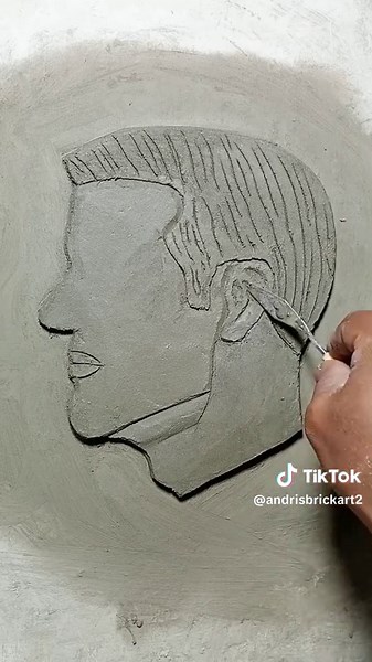 Step-by-Step Guide to Carving a Man's Side Face on a Wall