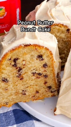 The BEST Peanut Butter Bundt Cake you will ever make. #poundcake