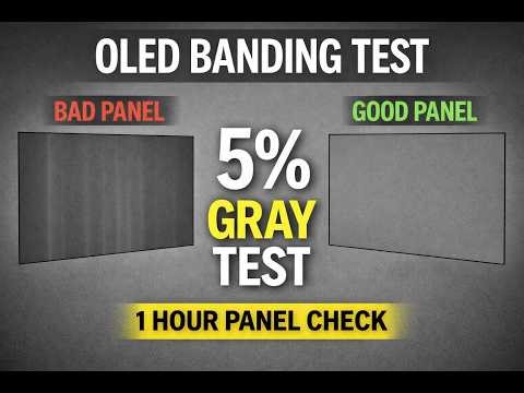 OLED Banding Test | 5% Gray Screen Uniformity Check (1 Hour) 4K