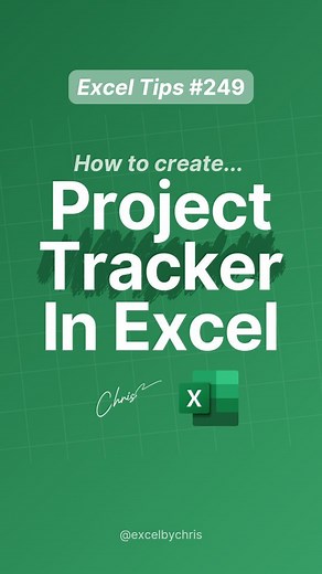 Christian Colombo | The Excel Guru on Instagram: "My nerd coworker just created THIS!! 🤯 In this tutorial, you'll learn how to create a project tracker in Excel using checkboxes and formulas. 👉🏼 Comment "EXCEL" to get my 150+ shortcuts guide! #excel #exceltips #exceltricks #spreadsheets #workhacks #corporate #accounting"