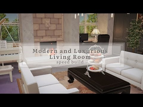 Modern and Luxurious Living Room | ACNH Speed Build | Animal Crossing New Horizons