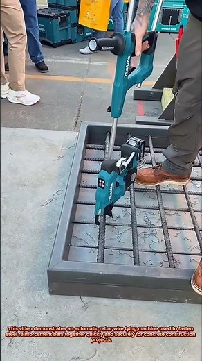 Automatic Rebar Wire Tying Tool in Action | Fast Steel Binding Process