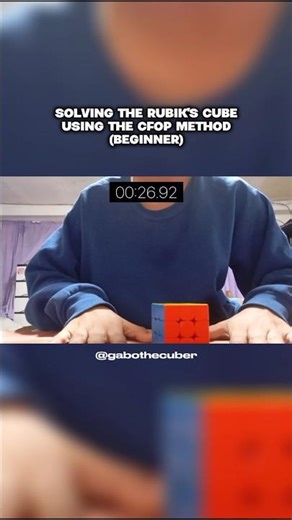SOLVONG THE RUBIK'S CUBE WITH THE BEGINNER CFOP 🥶 #shorts #speedcubing #cfop #rubikscube #cfopmethod